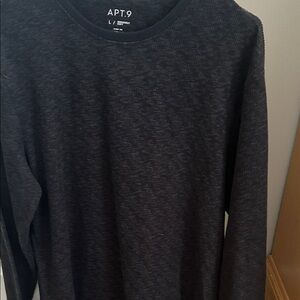 Apt. 9 Men's Dark Gray Long Sleeve Tee